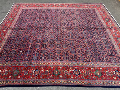 Hand-Knotted Persian Herati Rug - Signed Torabpour - 13’x15’9”