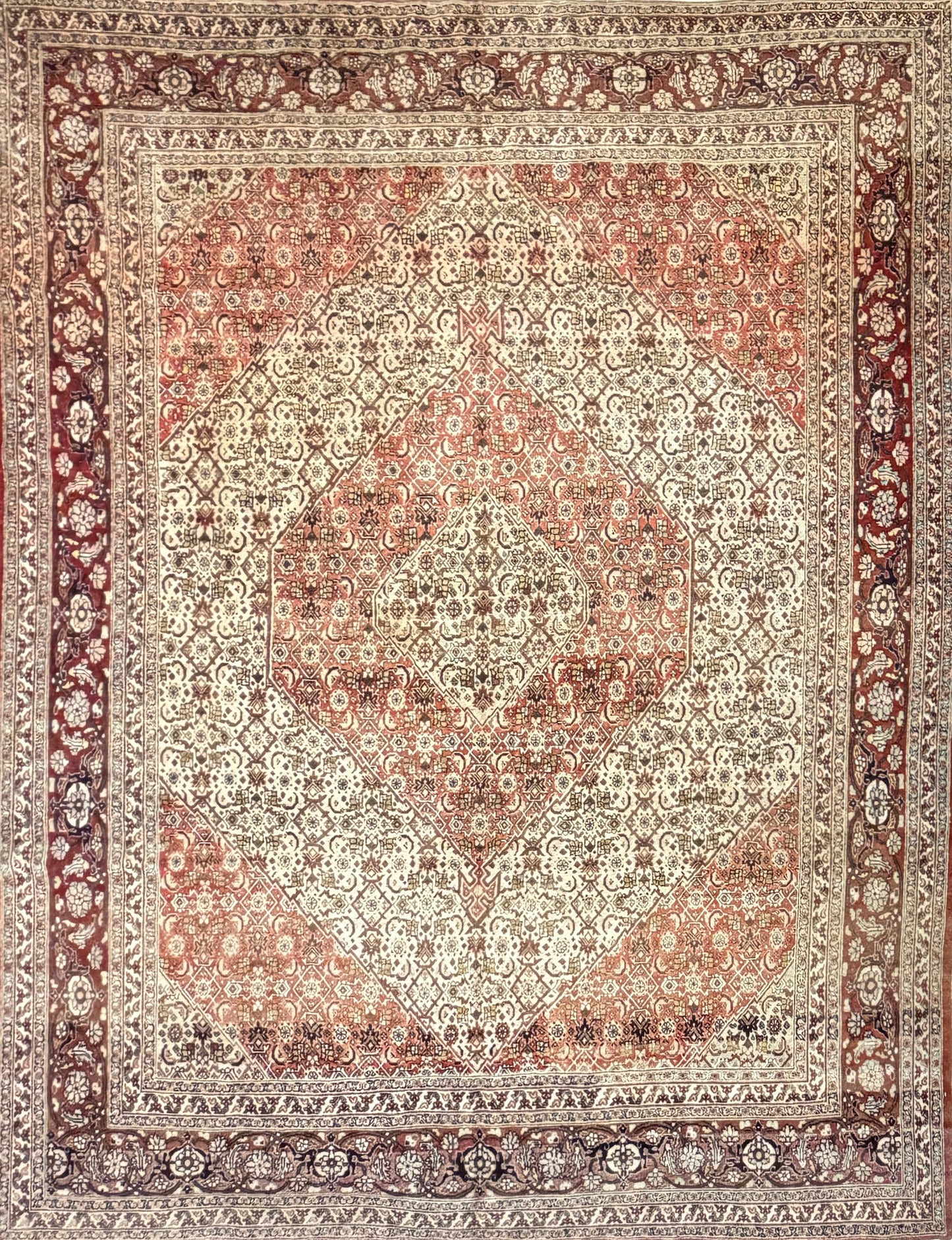 10x13-hand-knotted-antique-Persian-Tabriz-rug-bronze