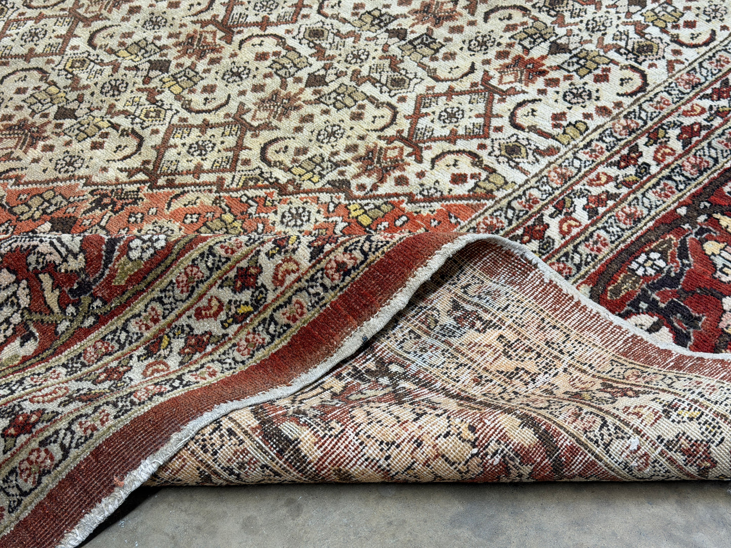10x13-hand-knotted-antique-Persian-Tabriz-rug-bronze