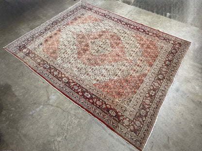 10x13-hand-knotted-antique-Persian-Tabriz-rug-bronze