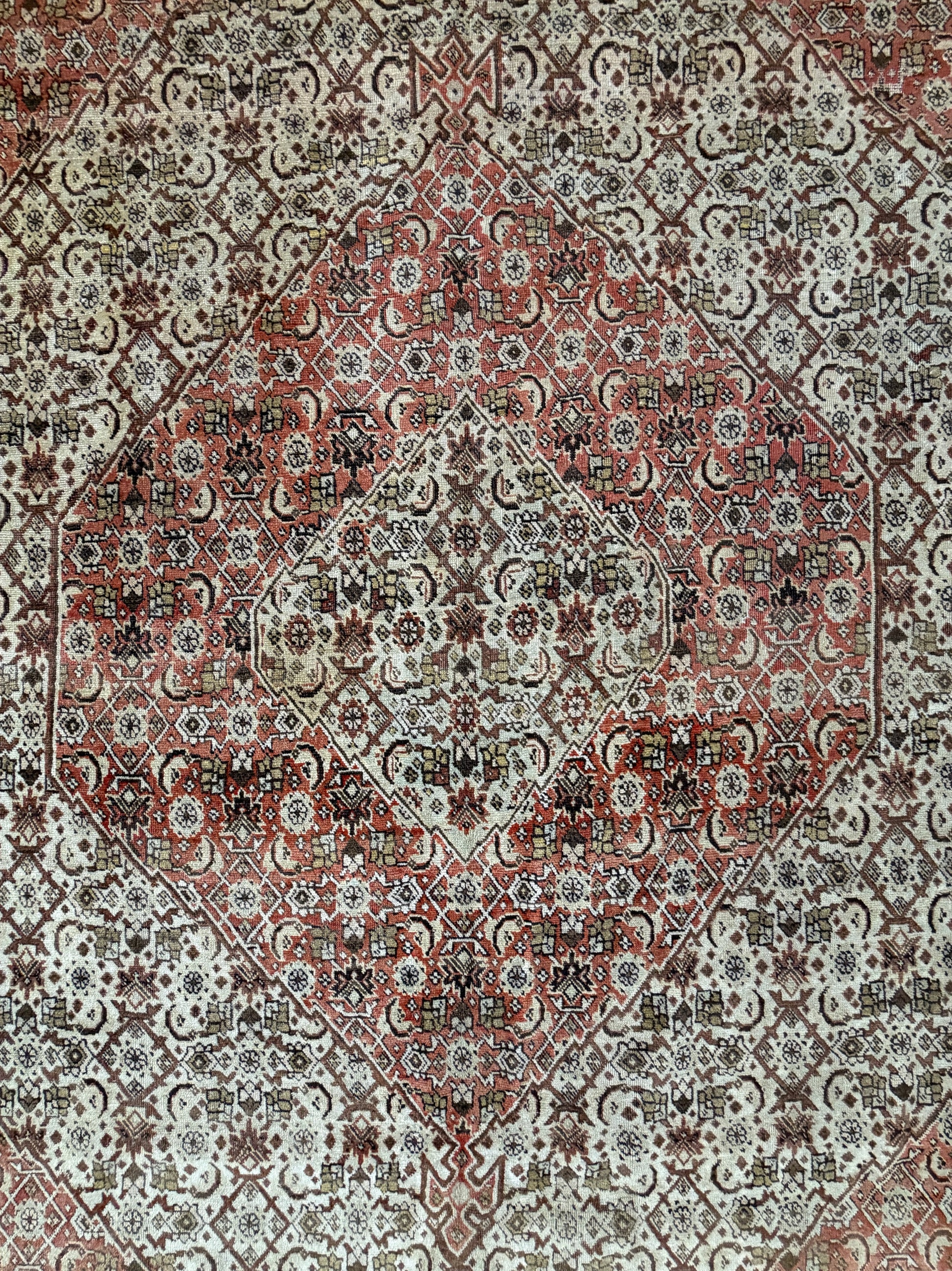 10x13-hand-knotted-antique-Persian-Tabriz-rug-bronze
