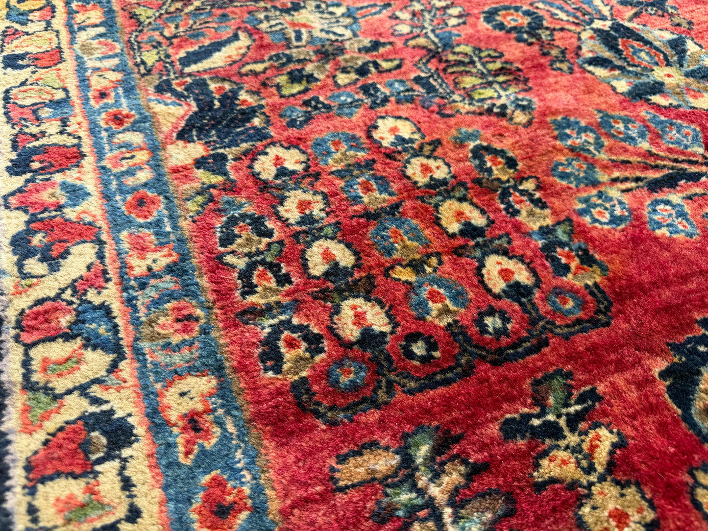 Hand-Knotted Persian Sarouk Rug - 10’1”x14’10”