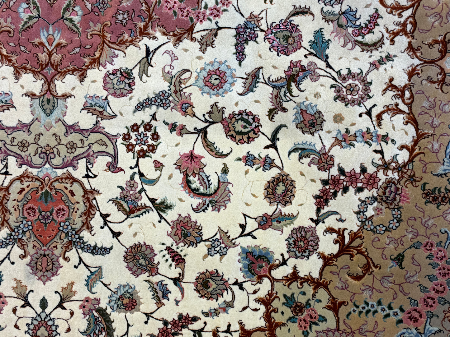 10’x12’9” Fine Hand-Knotted Persian Tabriz Area Rug