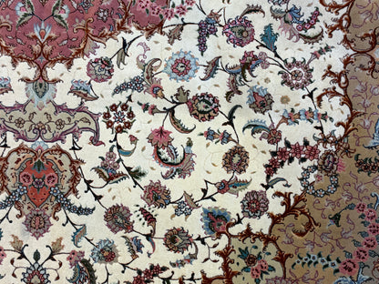 10’x12’9” Fine Hand-Knotted Persian Tabriz Area Rug