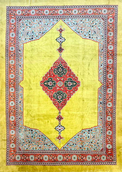 Hand-Knotted 60 Raj Persian Tabriz Rug - 8'2"x11'3"