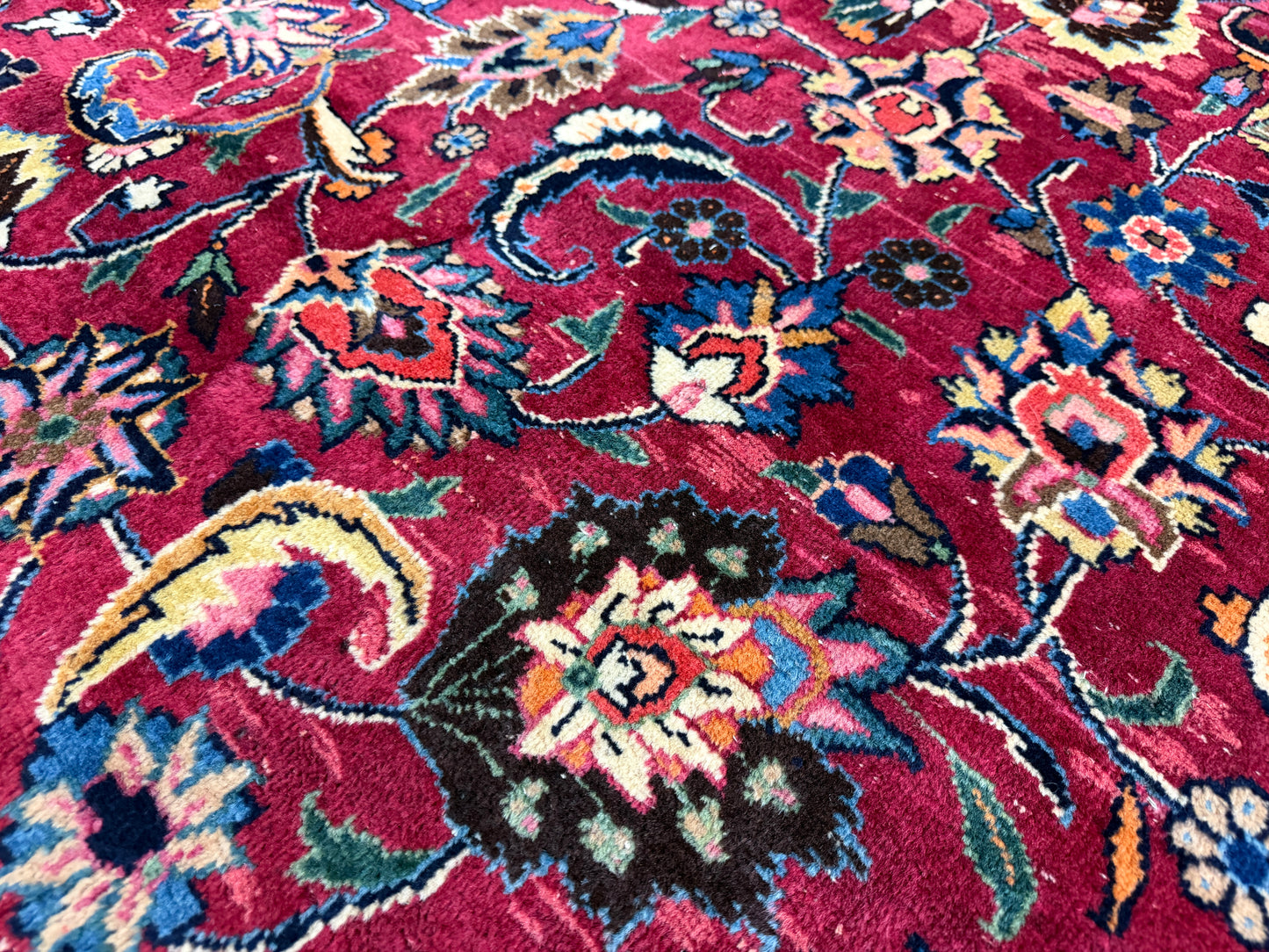 Hand-Knotted Persian Mashad Rug - 10’1”x12’10”