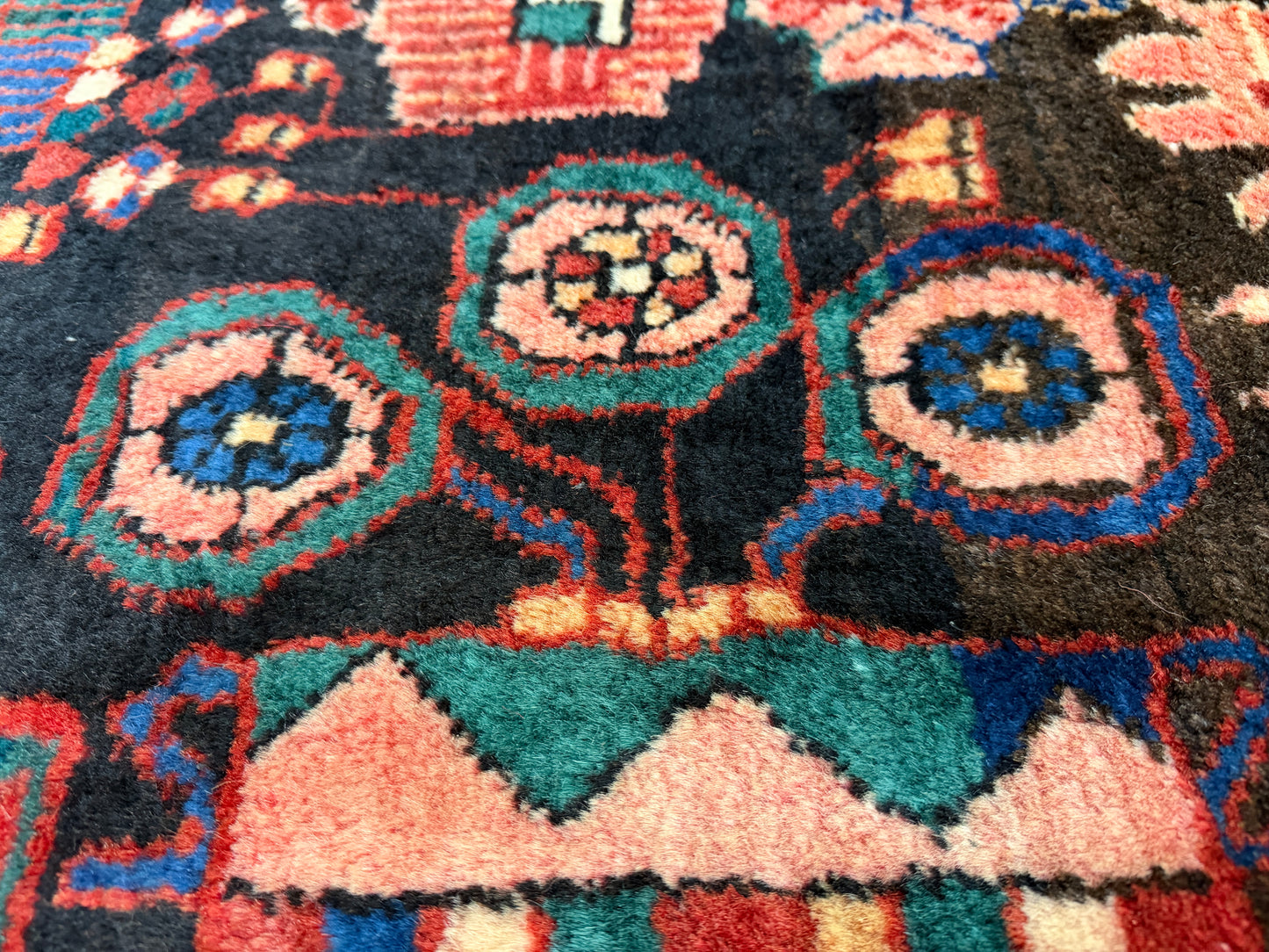 5’6”x8’6” Vintage Hand-Knotted Wool Nahavand Persian Rug 5x8 Handmade Tribal Carpet