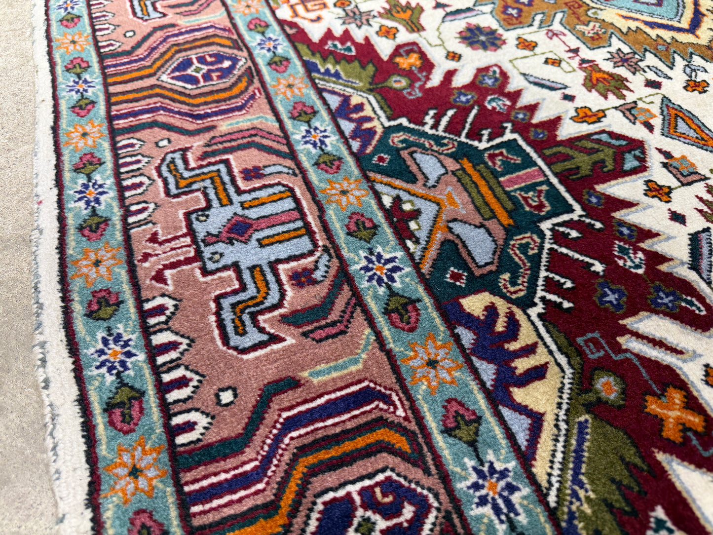 Hand-Knotted Persian Tabriz Heriz Rug - 3’3”x5’3”