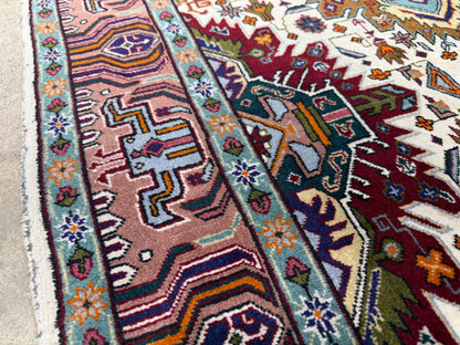 Hand-Knotted Persian Tabriz Heriz Rug - 3’3”x5’3”