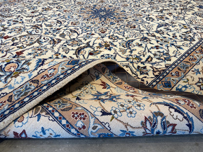 Hand-Knotted 9 La Persian Nain Rug - 6’7”x10’5”