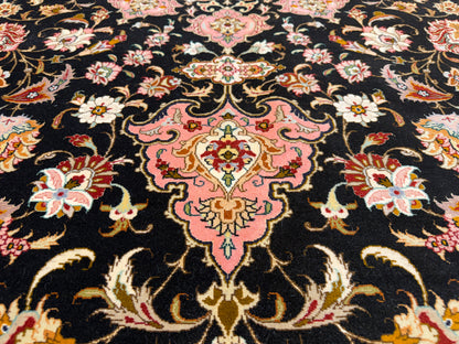 Hand-Knotted 50 Raj Persian Tabriz Rug - 9’11”x12’11”