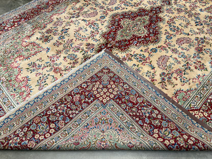 10’2”x13’9” Hand-Knotted Persian Kerman Signed Area Rug