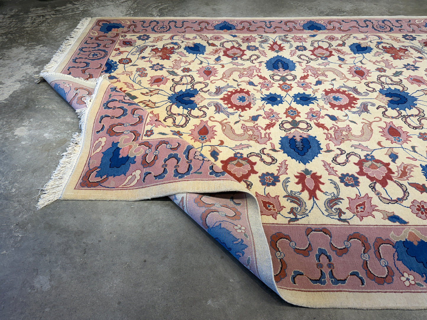 7’10”x10’2” Hand-Knotted Wool Tabriz Romanian Area Rug