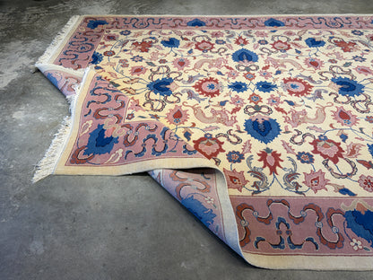 7’10”x10’2” Hand-Knotted Wool Tabriz Romanian Area Rug
