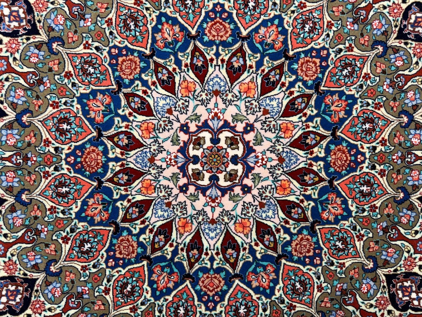 9’8”x13’3” Very Fine Hand-Knotted Persian Tabriz 80 Raj Signed Emad Fakher Area Rug