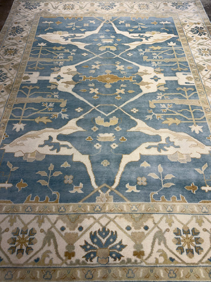 7’10”x10’ Hand-Knotted Wool Oushak Area Rug