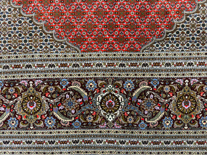 Hand-Knotted Persian Tabriz Mahi Rug - 10’x13’