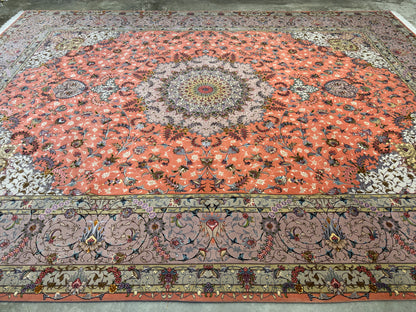 9’11”x13’4” Hand-Knotted 60 Raj Persian Tabriz Rug