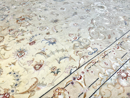 Hand-Knotted 60 Raj Persian Tabriz Rug - Signed - 9’10”x13’2”