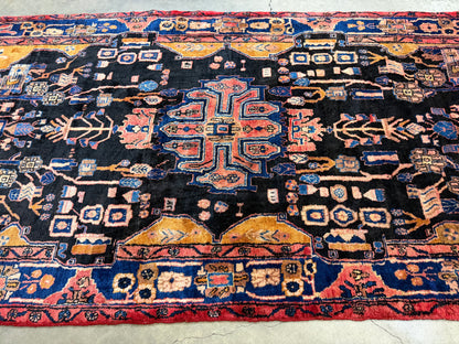 Hand-Knotted Persian Nahavand Rug - 5'4"x10'7"