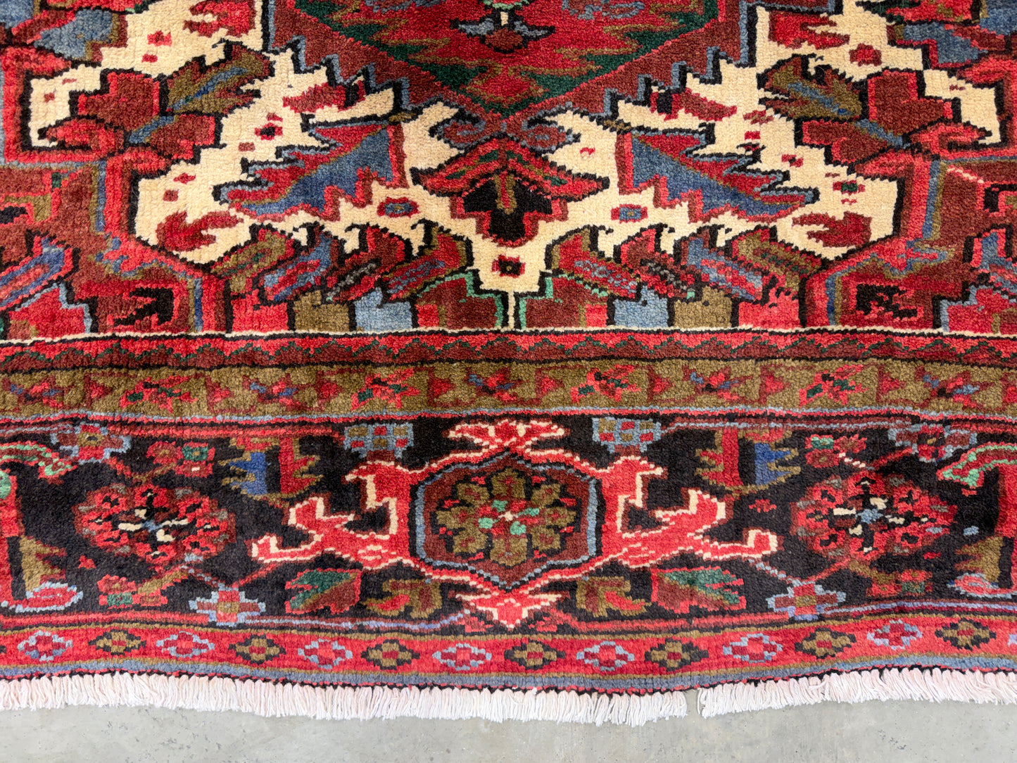 10’1”x12’6” Hand-Knotted Persian Heriz Area Rug