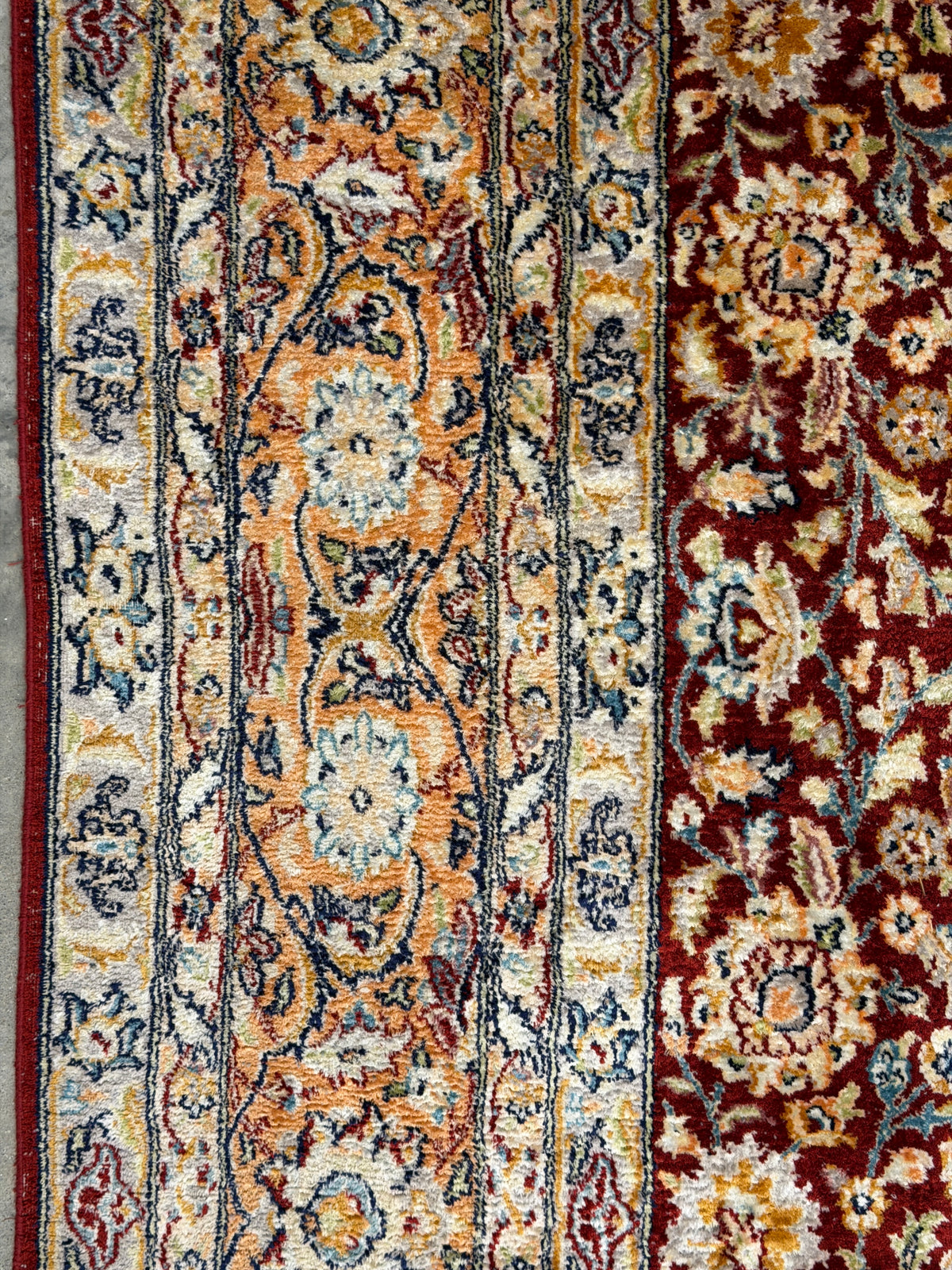 Hand-Knotted 100% Kashmiri Silk Rug - 6’10”x9’11”