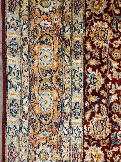 Hand-Knotted 100% Kashmiri Silk Rug - 6’10”x9’11”