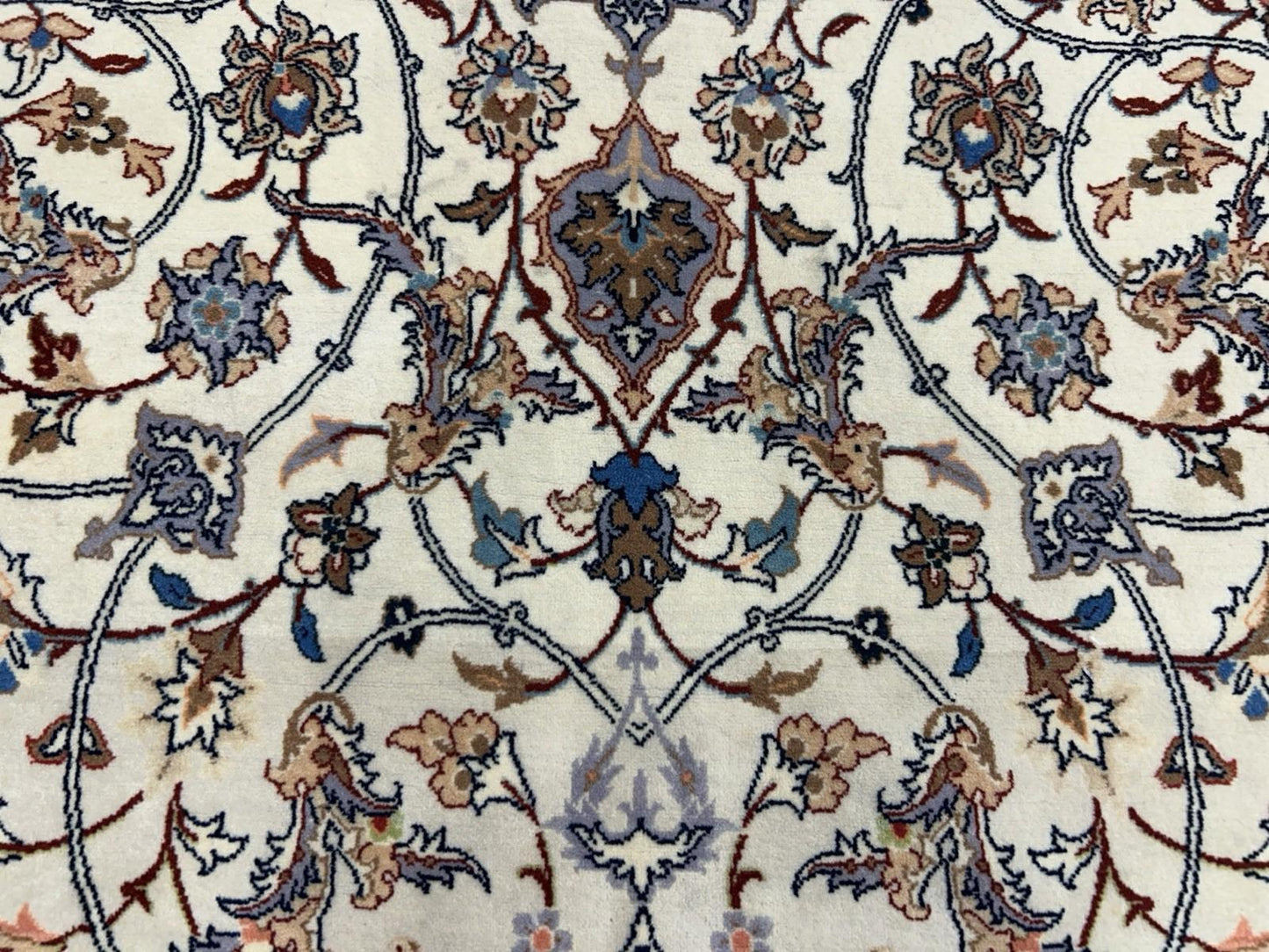 3’5”x5’9” Hand-Knotted  Fine Wool & Silk Isfahane Seirafian Area Rug - Signed