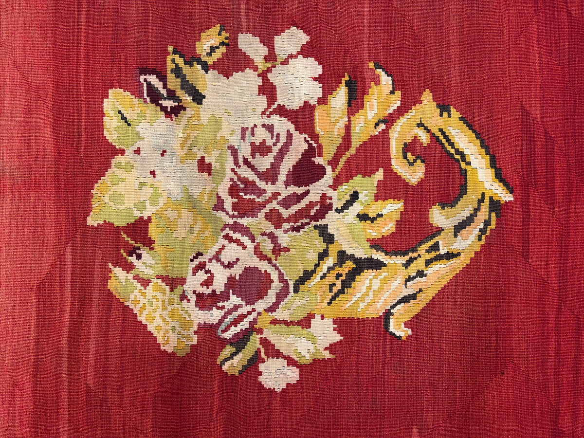 Antique Flatweave Aubusson Kilim Rug - 8’x10’