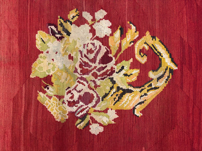 Antique Flatweave Aubusson Kilim Rug - 8’x10’