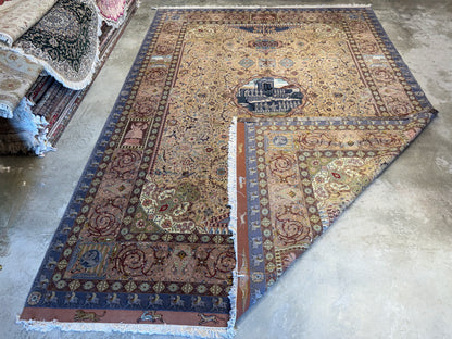 11’3”x16’3” Hand-Knotted 70 Raj Signed Persian Tabriz Rug