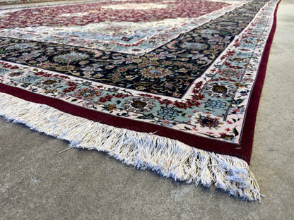 11’4”x16’6” Hand-Knotted 70 Raj Persian Tabriz Rug