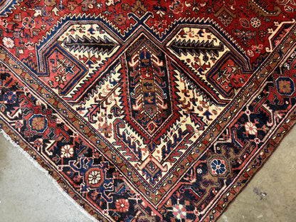 Hand-Knotted Persian Heriz Mehrava Rug - 9’8”x12’8”