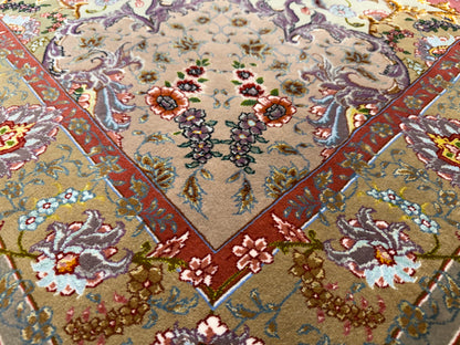 13’x19’10” Very Fine Hand-Knotted 80 Raj Persian Tabriz Rug - Signed