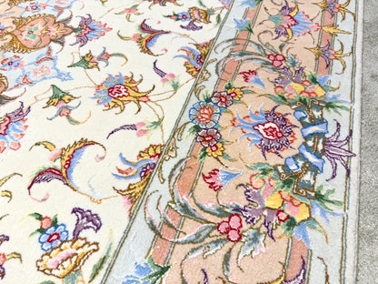 Hand-Knotted Persian Tabriz 70 Raj Rug - 4'10"x6'10"
