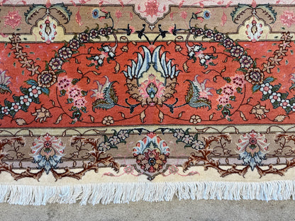 10’x12’9” Fine Hand-Knotted Persian Tabriz Area Rug