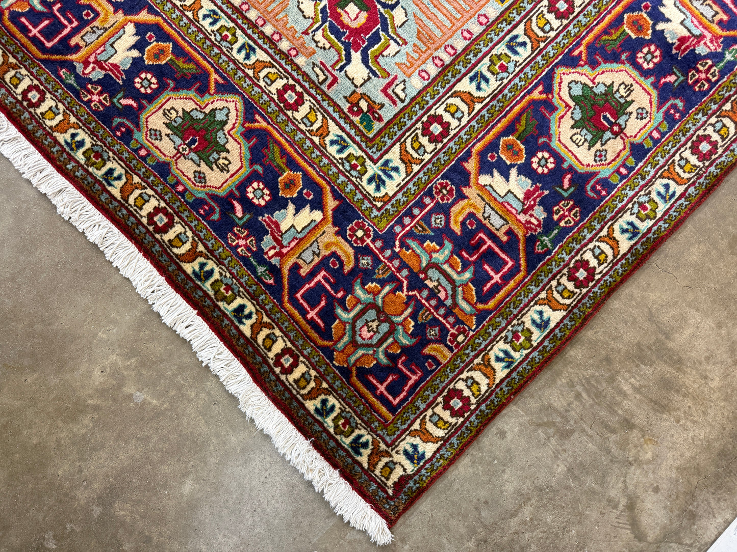 9’8”x13’ Hand-Knotted Persian Tabriz Area Rug