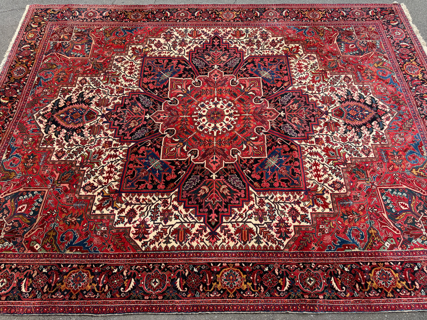 Hand-Knotted Persian Heriz Rug - 11’3”x15’8”