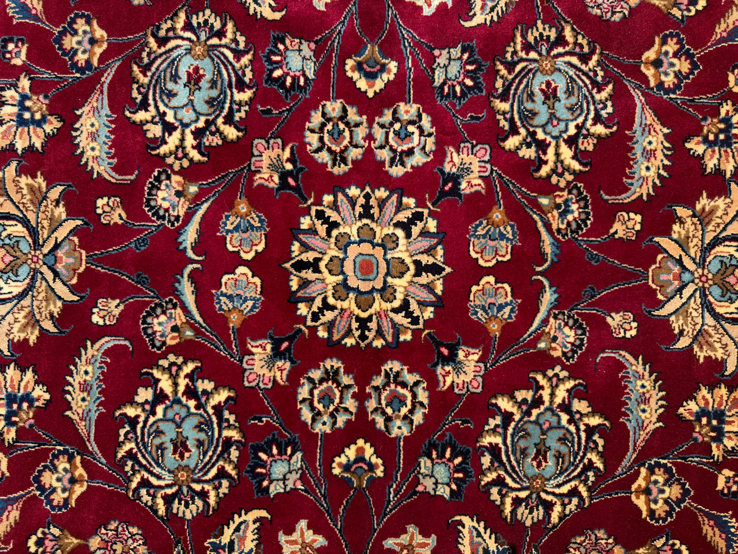 Hand-Knotted Persian Mashad Rug - Signed Hashemi - 9’11”x13’
