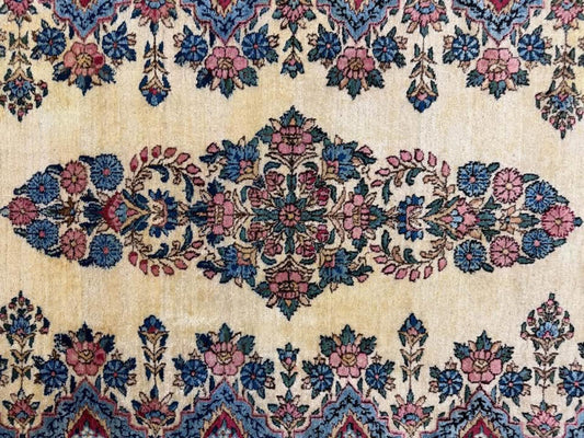 Hand-Knotted Antique Persian Kerman Rug - 4’2”x7’2”