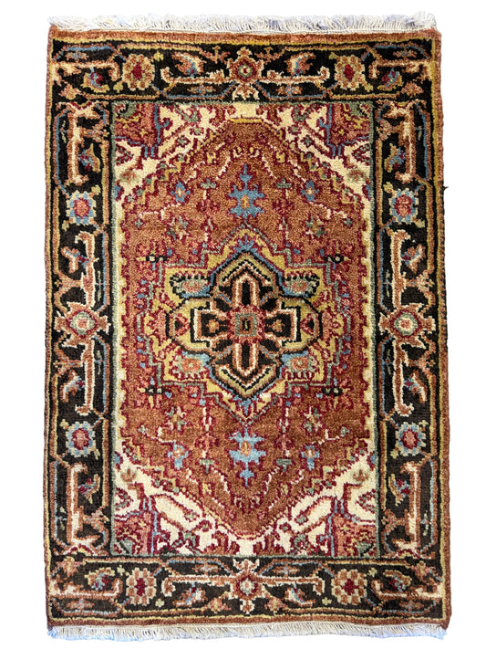 Hand-Knotted IndoHeriz Rug - 2’x3’