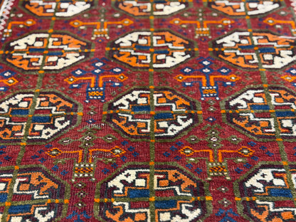 Hand-Knotted Persian Baluchi Rug - 3’10”x7’3”