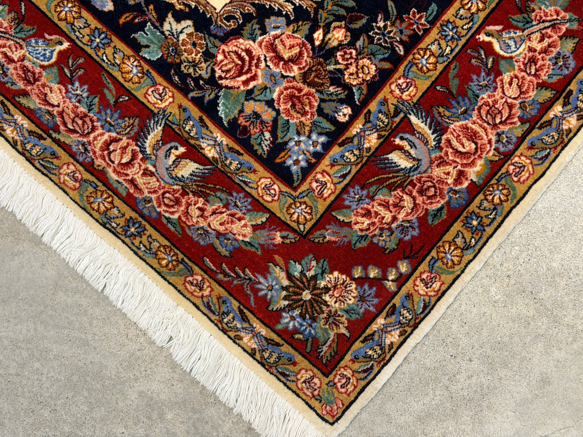 Hand-Knotted Persian Sarouk Rug - 4’5”x6’6”