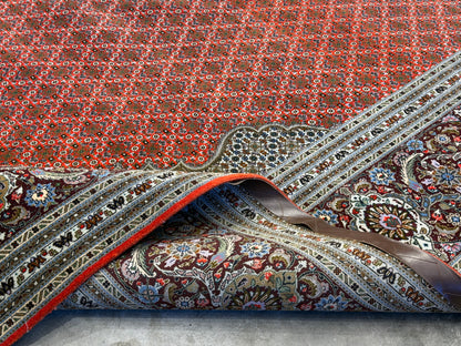 Hand-Knotted Persian Tabriz Mahi Rug - 10’x13’