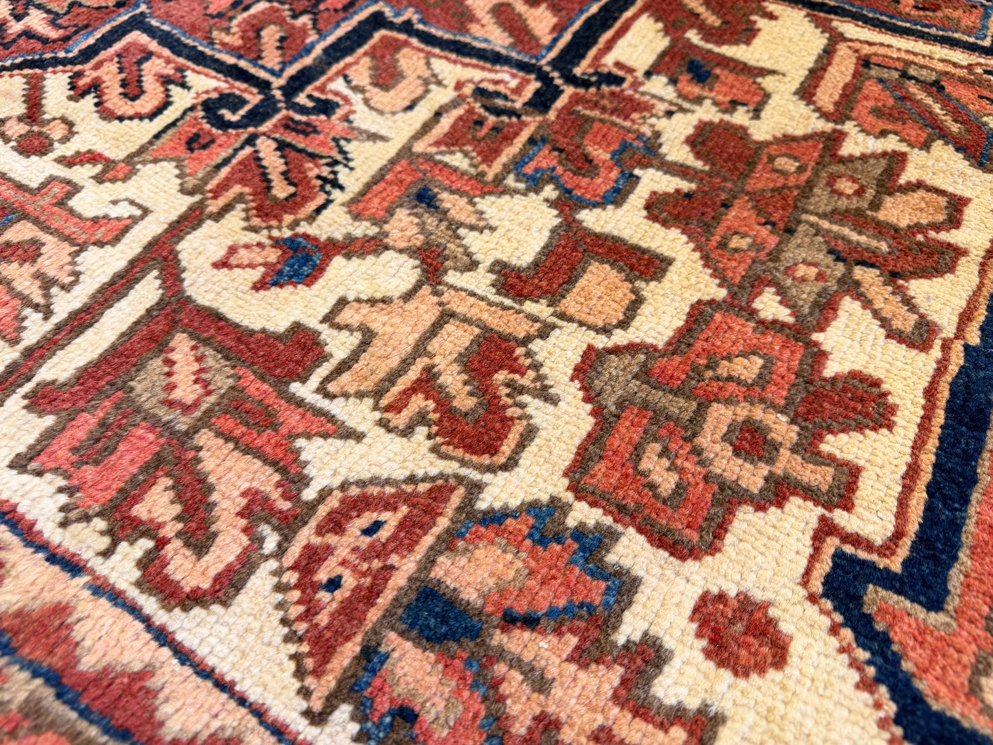 9’4”x12’4” Hand-Knotted Persian Heriz Ahar Area Rug