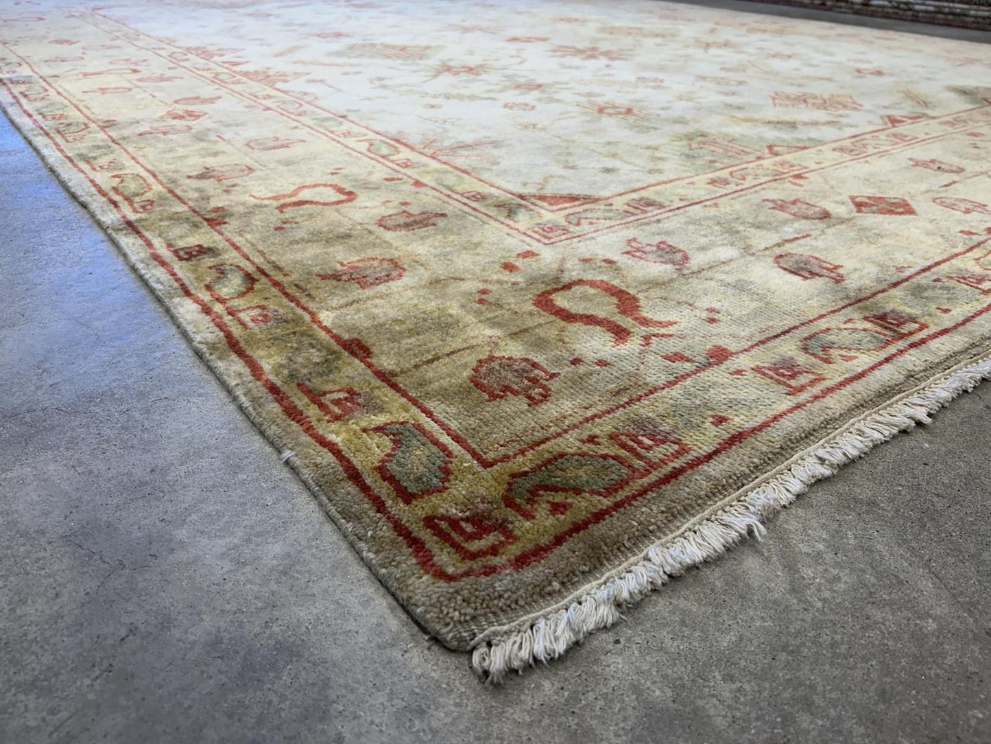 8’4”x10’ Hand-Knotted Wool Oushak All-over Area Rug