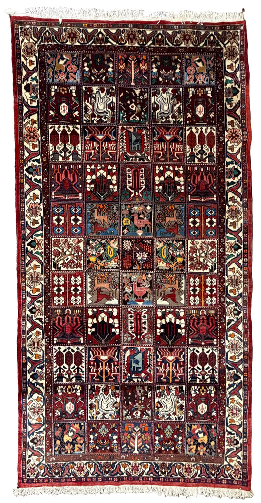 Hand-Knotted Persian Bakhtiari Rug - 5’5”x10’8”