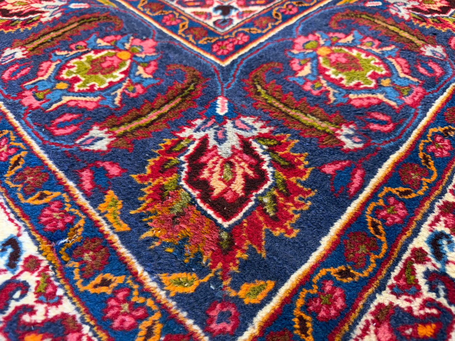 Antique Hand-Knotted Persian Mashad Rug - 9’6”x12’8”