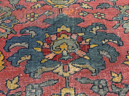 Antique Hand-Knotted Persian Tabriz Rug - 9’x11’7”