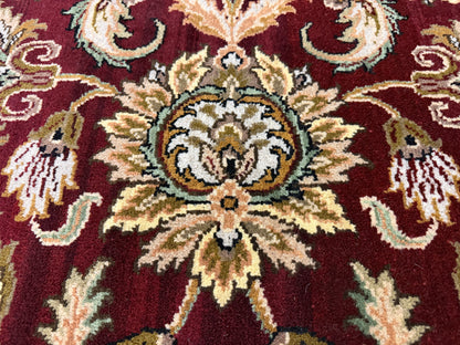 8’ Diameter Hand-Knotted Wool Indian Round Oriental Rug - 8x8 Handmade Carpet
